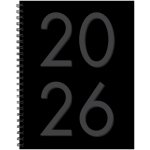 Black 2026 8.5 X 11 Weekly Monthly Softcover Planner