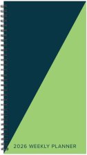 Navy Lime Duotone 2026 3.5 X 6.5 Softcover Weekly Spiral