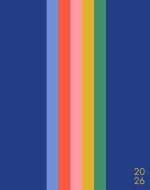 Bold Stripe 2026 7.5 X 9.5 Booklet Monthly Planner