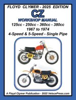 CZ 125cc - 250cc - 360cc - 380cc WORKSHOP MANUAL 1967-1974 SINGLE EXHAUST