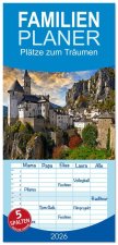 Familienplaner 2026 - Plätze zum Träumen mit 5 Spalten (Wandkalender, 21 x 45 cm) CALVENDO