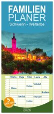 Familienplaner 2026 - Schwerin - Welterbe mit 5 Spalten (Wandkalender, 21 x 45 cm) CALVENDO