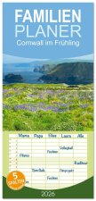 Familienplaner 2026 - Cornwall im Frühling mit 5 Spalten (Wandkalender, 21 x 45 cm) CALVENDO