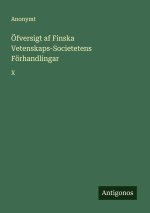Öfversigt af Finska Vetenskaps-Societetens Förhandlingar