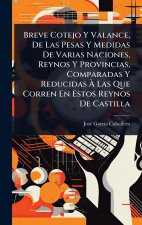 Breve Cotejo Y Valance, De Las Pesas Y Medidas De Varias Naciones, Reynos Y Provincias, Comparadas Y Reducidas Ã Las Que Corren En Estos Reynos