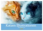 Katzen Illustrationen - Faszination pur (Wandkalender 2026 DIN A3 quer), CALVENDO Monatskalender