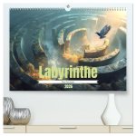 Labyrinthe - Der Fantasie (hochwertiger Premium Wandkalender 2026 DIN A2 quer), Kunstdruck in Hochglanz