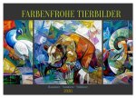 Farbenfrohe Tierbilder (Wandkalender 2026 DIN A3 quer), CALVENDO Monatskalender