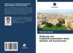 Reibung von Fußballschuhsohlen beim Gleiten auf Kunstrasen