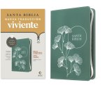 Biblia de Referencia En La Columna Central Ntv, Letra Grande de Zíper Con Filament (Sentipiel, Verde, Letra Roja)