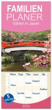 Familienplaner 2026 - Gärten in Japan mit 5 Spalten (Wandkalender, 21 x 45 cm) CALVENDO