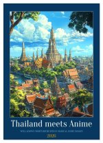 Thailand meets Anime (Wall Calendar 2026 DIN A3 portrait), CALVENDO 12 Month Wall Calendar
