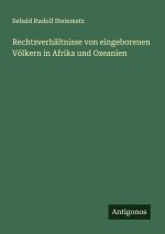 Rechtsverhältnisse von eingeborenen Völkern in Afrika und Ozeanien