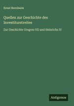 Quellen zur Geschichte des Investiturstreites