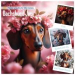 Dachshund Joy and Flower Beauty (Wall Calendar 2026 12 × 12 Inch) CALVENDO 12 Month Wall Calendar