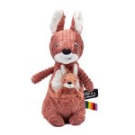 Ptipotos Plyšový klokan Allezou cihlový (máma s miminkem) 33 cm