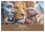 Tiere - Im surrealen Garten der Träume (Wandkalender 2026 DIN A3 quer), CALVENDO Monatskalender