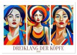 Dreiklang der Köpfe (Wandkalender 2026 DIN A4 quer), CALVENDO Monatskalender