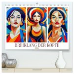 Dreiklang der Köpfe (hochwertiger Premium Wandkalender 2026 DIN A2 quer), Kunstdruck in Hochglanz