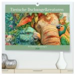 Tierische Dschungelkreaturen - Der Fantasie entsprungen (hochwertiger Premium Wandkalender 2026 DIN A2 quer), Kunstdruck in Hochglanz