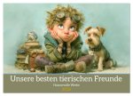 Unsere besten tierischen Freunde - Humorvolle Werke (Wandkalender 2026 DIN A3 quer), CALVENDO Monatskalender