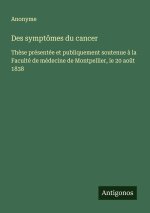 Des symptômes du cancer