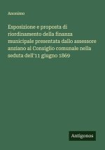 Esposizione e proposta di riordinamento della finanza municipale presentata dallo assessore anziano al Consiglio comunale nella seduta dell'11 giugno