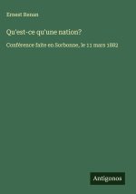 Qu'est-ce qu'une nation?