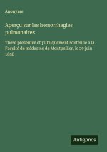 Aperçu sur les hemorrhagies pulmonaires