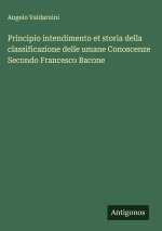 Principio intendimento et storia della classificazione delle umane Conoscenze Secondo Francesco Bacone