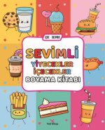 Sevimli Yiyecekler Icecekler Boyama Kitabi