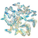 Naklejki Pet Połyskujące Motyle Blue Stardust 20 szt.