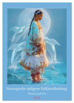 Norwegische indigene Folklorekleidung - Mensch und Tier (Wandkalender 2026 DIN A4 hoch), CALVENDO Monatskalender