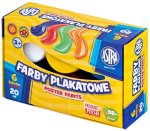 Farby plakatowe Astra. 6 kolorów x 20 ml
