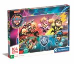 Puzzle SUPER 104 elementów.  Super kolor.Psi Patrol The Mighty Movie
