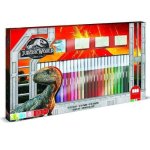 JURASSIC WORLD - Malset XL, 41-tlg., inkl. Malbuch & Stempel