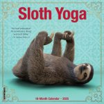 Sloth Yoga 2026 7 X 7 Mini Wall Calendar