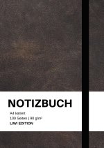 Notizbuch A4 kariert - 100 Seiten Soft Cover schwarz - FSC Papier