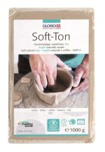 Soft-Ton weiss 1000g lufthärtend / brennbar 1040°C