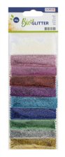 Bio Glitter fein, 10Fb., 20g bunt