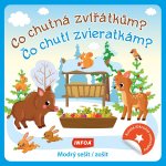 Kulaté samolepky Co chutná zvířátkům? / Co chutí zvieratkám? - modrý sešit / zošit