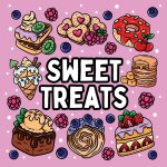 Bold and Easy Sweet Treats Coloring Book