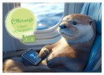 Otterwegs - 12 Monate tierischer Urlaubsspaß (Wandkalender 2026 DIN A2 quer), CALVENDO Monatskalender