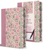 Biblia de Apuntes Rvr 1960 Tapa Dura, Rosada Con Flores / Spanish Journalling Bible Rvr 1960 Hardcover Pink with Flowers