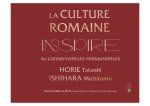 La culture romaine inspire Horie Takeshi et Ishihara Michitomo, conservateurs-restaurateurs