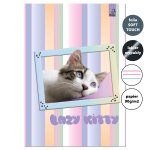 Zeszyt A4 32 kartki w 3 linie kolor 90g Kot leniwy