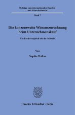 Die konzernweite Wissenszurechnung beim Untemehmenskauf