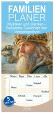 Familienplaner 2026 - Mystiker und Denker - Bekannte Gesichter der Vergangenheit mit 5 Spalten (Wandkalender, 21 x 45 cm) CALVENDO