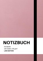 Notizbuch A4 blanko rosa - 100 Seiten Soft Cover - FSC Papier