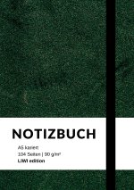 Notizbuch A5 kariert - 100 Seiten 90g/m² - Soft Cover grün - FSC Papier